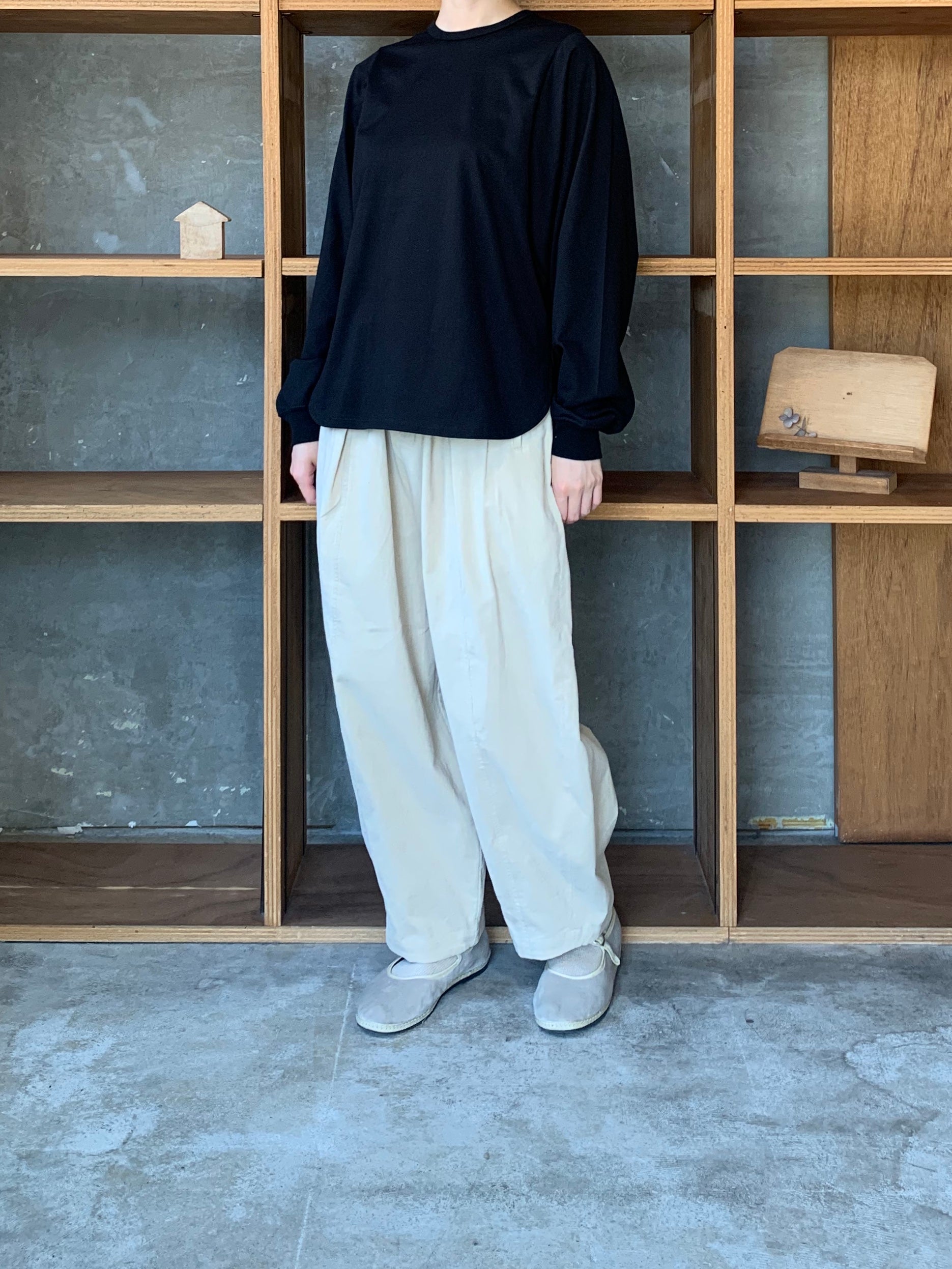 Re arrival!! OTOAA / DOLMAN SLEEVE T-SHIRT (BLACK)