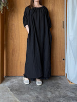 ROBE de PEAU / WRINKLE STRING ONE PIECE (NOIR)
