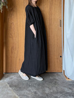 ROBE de PEAU / WRINKLE STRING ONE PIECE (NOIR)
