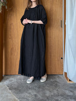 ROBE de PEAU / WRINKLE STRING ONE PIECE (NOIR)