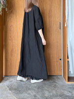 ROBE de PEAU / WRINKLE STRING ONE PIECE (NOIR)