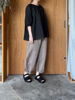 ROBE de PEAU / WRINKLE STRING BLOUSE (NOIR)