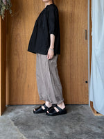 ROBE de PEAU / WRINKLE STRING BLOUSE (NOIR)