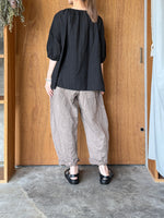ROBE de PEAU / WRINKLE STRING BLOUSE (NOIR)