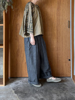 GASA*/  一瞬の花 ギャザーブラウス (burnt ocher)