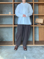 Vlas Blomme / Cotton Hemp High Count ミニセーラーカラーシャツ (Off White)