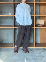 Vlas Blomme / Cotton Hemp High Count ミニセーラーカラーシャツ (Off White)