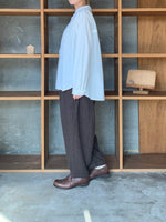 Vlas Blomme / Cotton Hemp High Count ミニセーラーカラーシャツ (Off White)