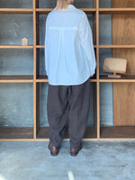 Vlas Blomme / Cotton Hemp High Count ミニセーラーカラーシャツ (Off White)