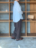 Vlas Blomme / Cotton Hemp High Count ミニセーラーカラーシャツ (Off White)