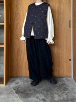 miffew / FLOWER DOWN GILET (EMBROIDERY)