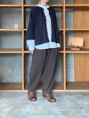 CLOSELY / stand-collar cardigan (peacoat)