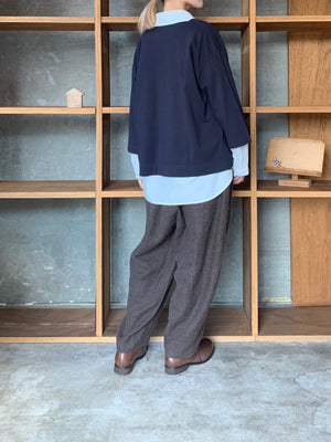 CLOSELY / stand-collar cardigan (peacoat)
