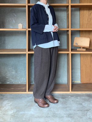 CLOSELY / stand-collar cardigan (peacoat)