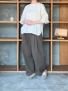 Vlas Blomme / C/L Viyella レース付きブラウス (Natural)