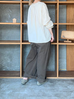 Vlas Blomme / C/L Viyella レース付きブラウス (Natural)