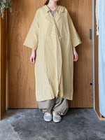 Vlas Blomme / Silk Linen Cotton Vintage Washer ロープドレス (Vintage Ecru)
