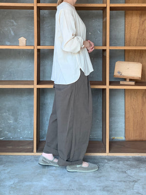Vlas Blomme / C/L Viyella レース付きブラウス (Natural)