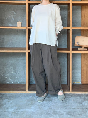 Vlas Blomme / C/L Viyella レース付きブラウス (Natural)