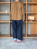 Vlas Blomme / C/L Viyella レース付きブラウス (Olive)