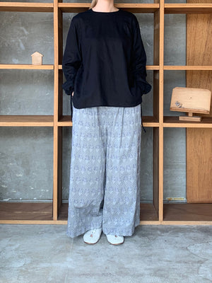 Vlas Blomme / C/L Viyella レース付きブラウス (Black)