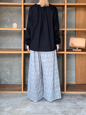 Vlas Blomme / C/L Viyella レース付きブラウス (Black)