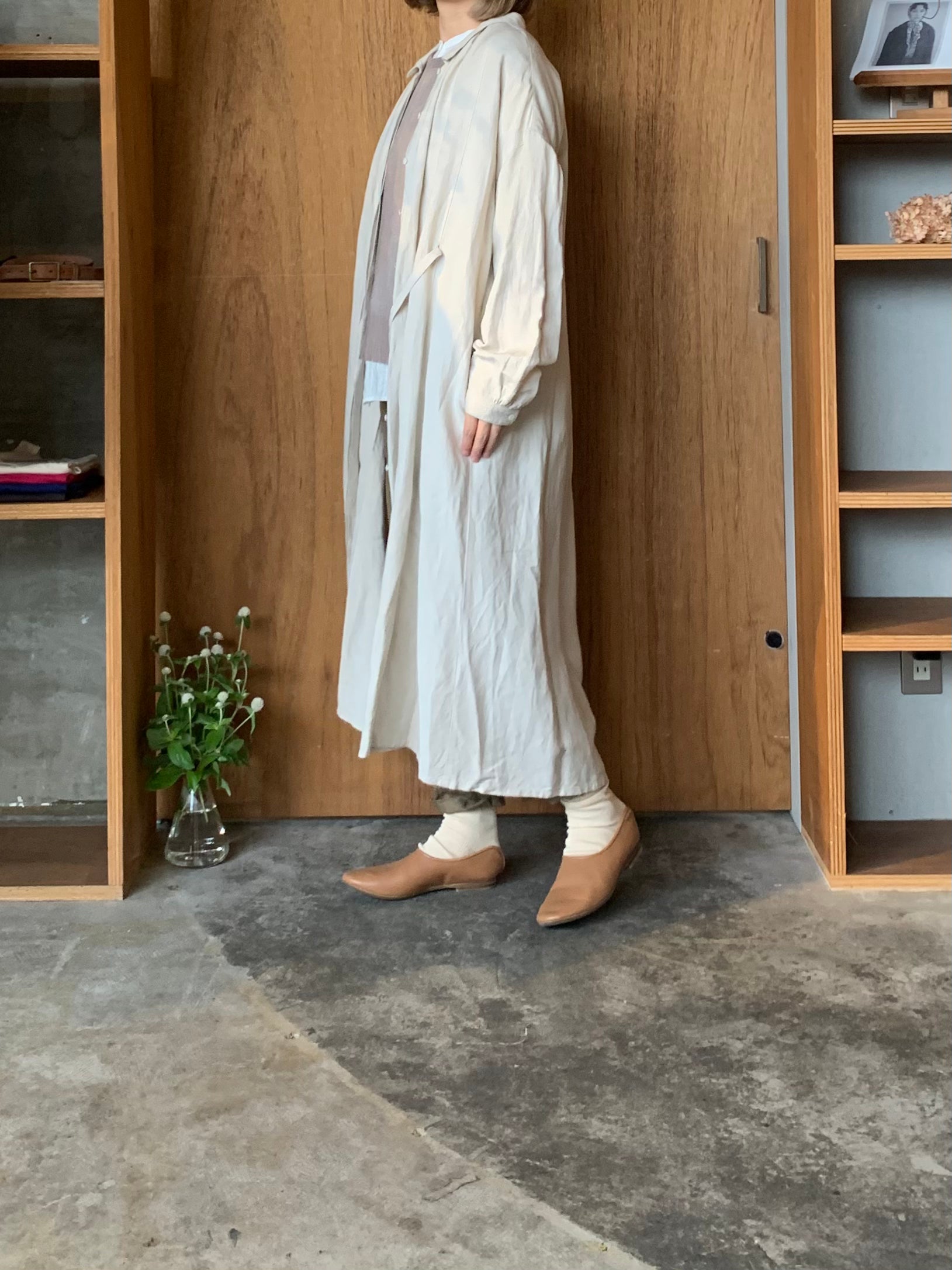 IKKUNA / drawstring shirt dress