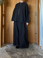 UNIVERSAL TISSU / トリプルワッシャーLC ブラウスジャケット（クロ）