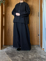 UNIVERSAL TISSU / トリプルワッシャーLC ブラウスジャケット（クロ）