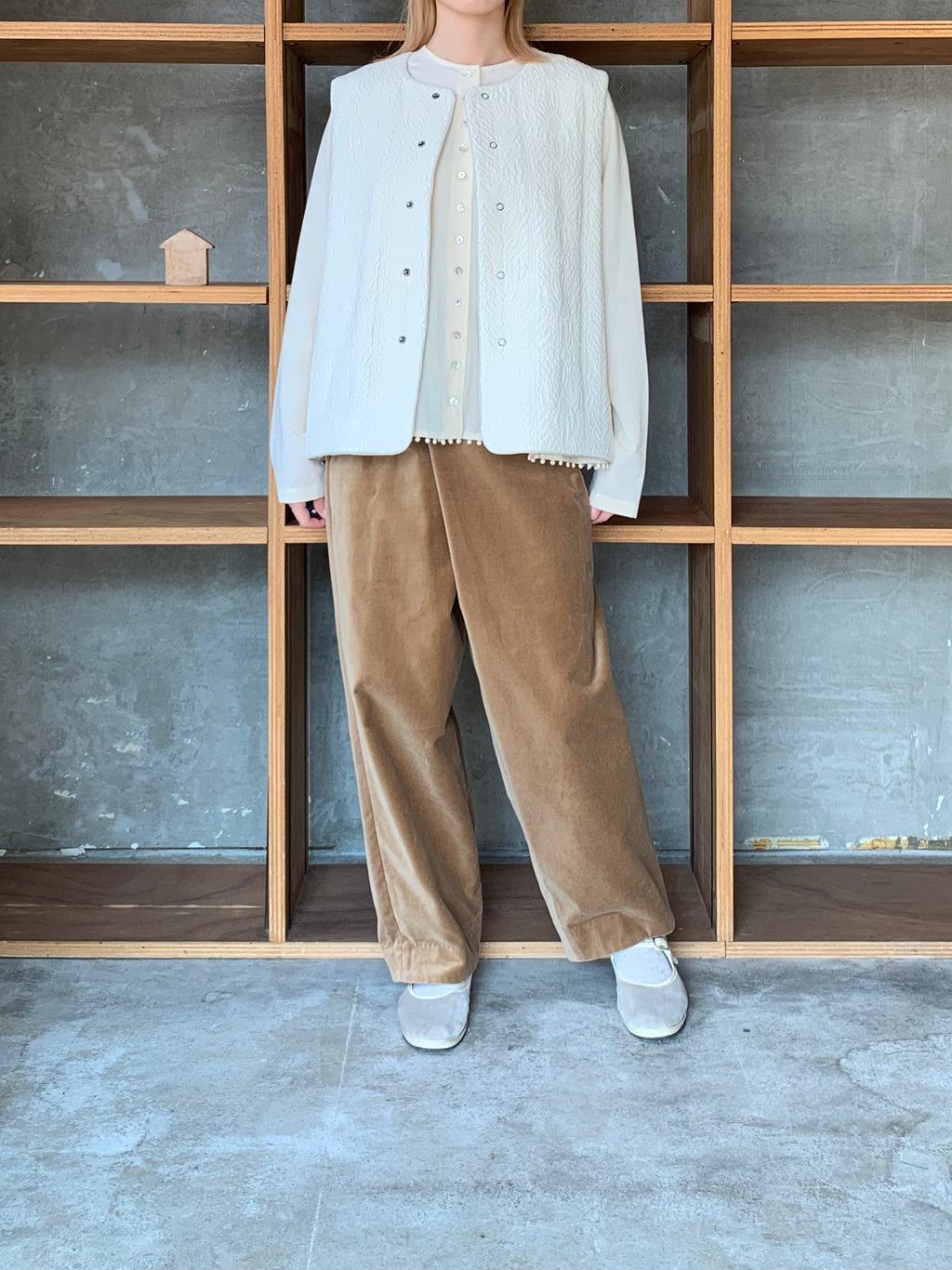 qiri / boutis jacqard vest (キナリ)