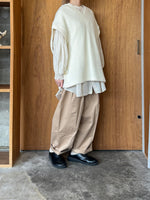 UNIVERSAL TISSU / 綿麻ツイル コクーンタックPT   (ベージュ)