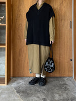 ASEEDONCLÖUD / Memories hand embroidery bag（Black）