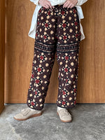 ASEEDONCLÖUD / Station floor pattern trousers（Brown）