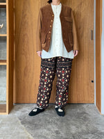ASEEDONCLÖUD / Station floor pattern trousers（Brown）