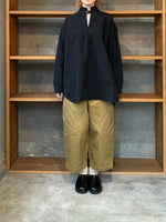 【SALE】Vlas Blomme / Fluffy Cotton　プルオーバーワイドシャツ (Black)