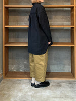 【SALE】Vlas Blomme / Fluffy Cotton　プルオーバーワイドシャツ (Black)