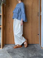 tumugu / コットンリネンキャンブリック フル丈パンツ（KINARI）