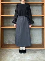【SALE】CLOSELY / easy wrap-like skirt （charcoal）