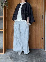 tumugu / コットンシルクシャンブレー ブラウス（BLACK）