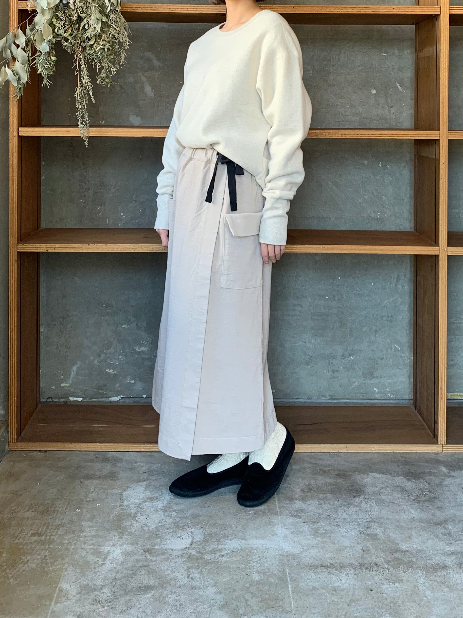 【SALE】CLOSELY / easy wrap-like skirt （beige）