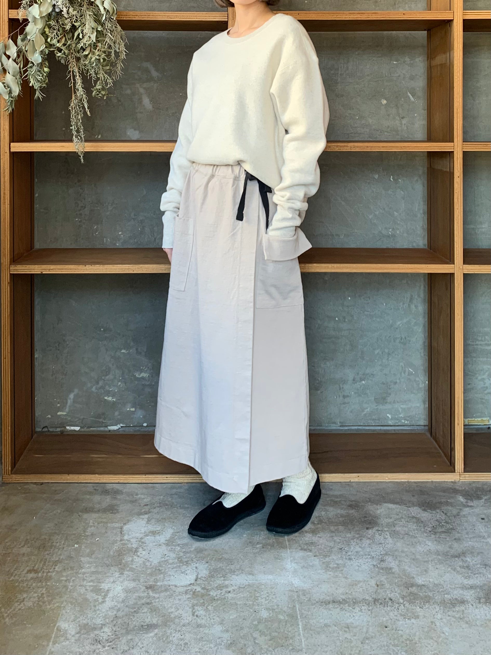 【SALE】CLOSELY / easy wrap-like skirt （beige）